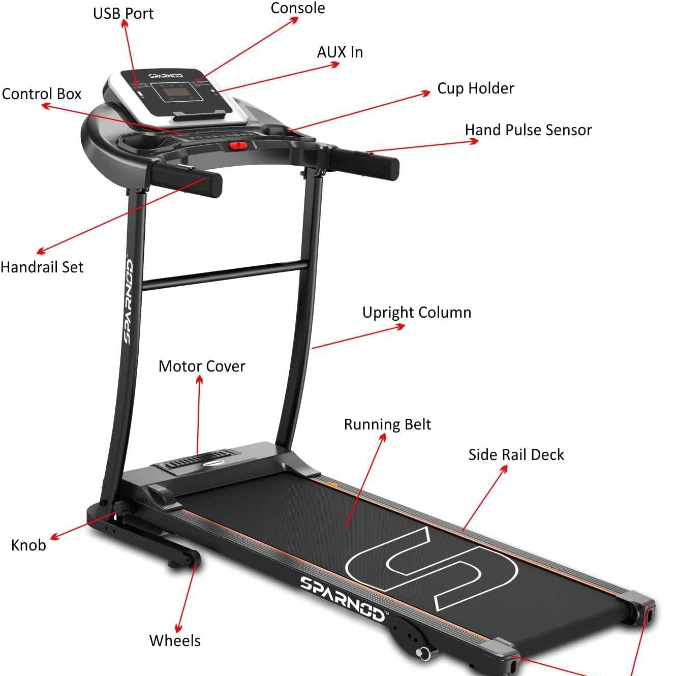 Sparnod Fitness, Home Use Treadmill, STH-1250