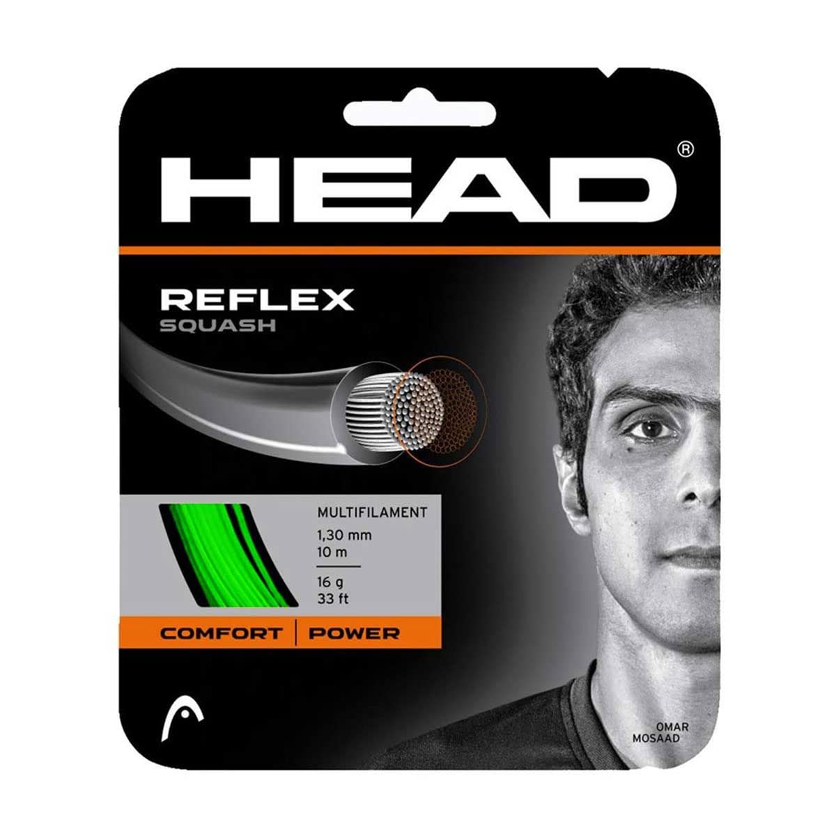 Head Reflex Squash (set)- String, Green