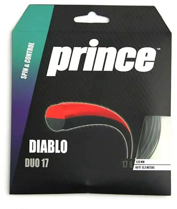 Prince Diablo Duo 17 Tennis String – Black/Red – 7J971720