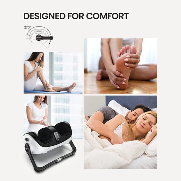 Renpho Shiatsu Foot and Calf Massager with Heat and Remote, Rolling Calf and Leg Massage with Handle