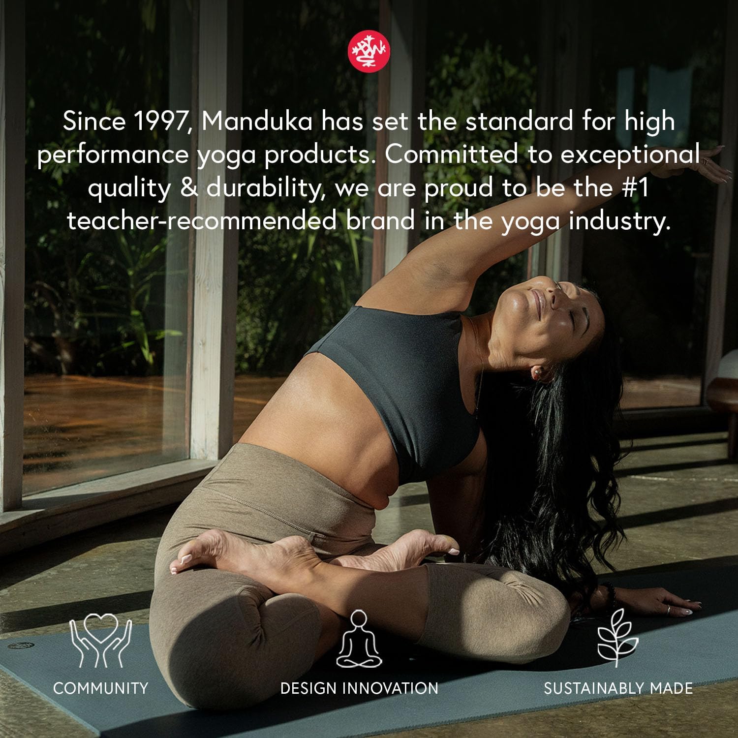 Manduka GRP Adapt Yoga Mat 5mm – Non-Slip, Moisture-Absorbing, High-Performance Yoga Mat"