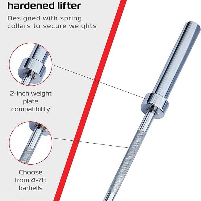 Harley Fitness 7 Ft Olympic Bar with Tri Grip Black Olympic Plates Set | 160 kg
