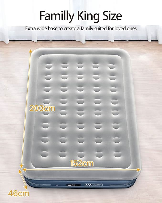 IDOO Air Bed Inflatable Double Mattress with Built-in Electric Pump