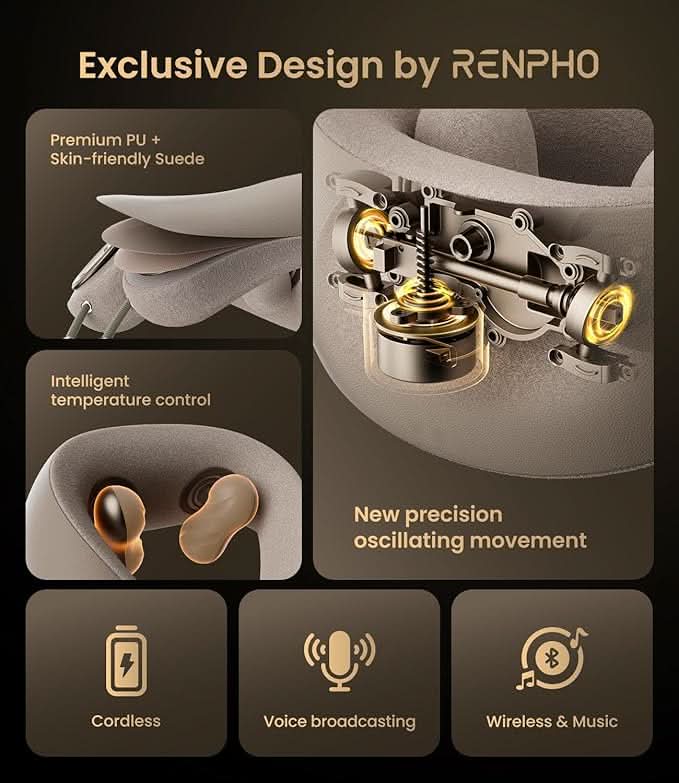 RENPHO Neck Massager with Heat [2025 Upgraded]