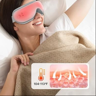 Renpho Eye Massager with Heat & Bluetooth Music, Rechargeable Eye Care Machine with 5 Modes, White