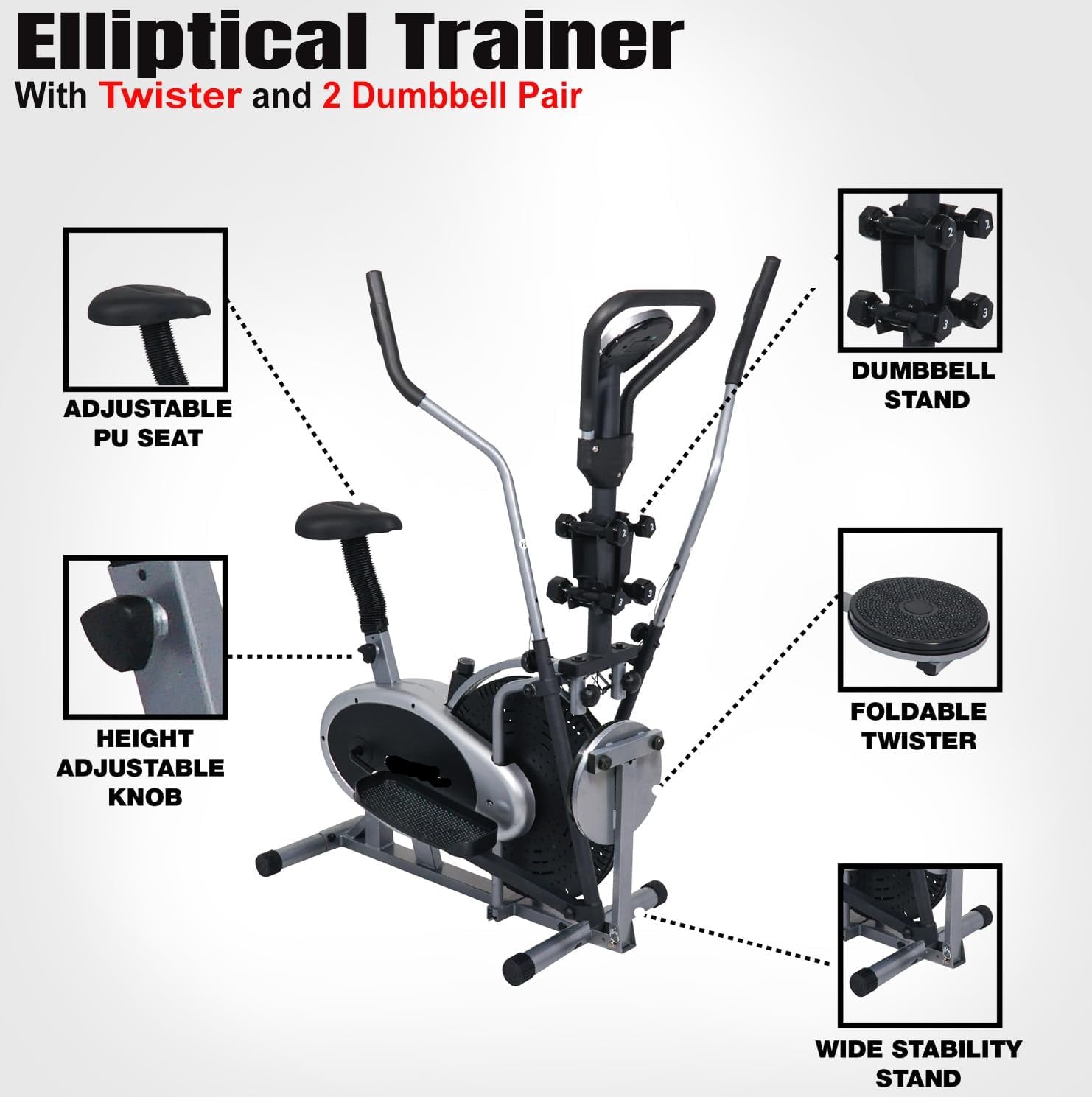 MF 4-in-1 Orbitrac Elliptical Trainer
