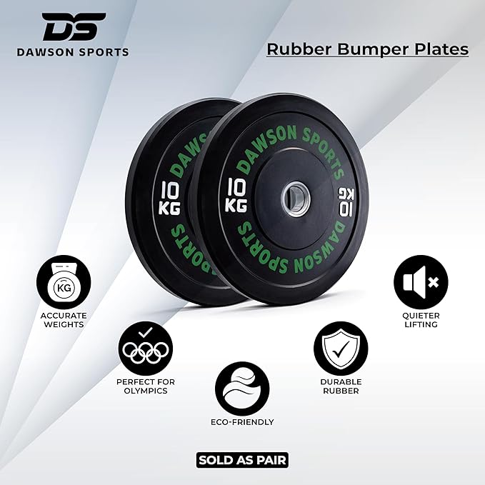 DS Rubber Bumper Plates (w/ upturned ring) - 10kg