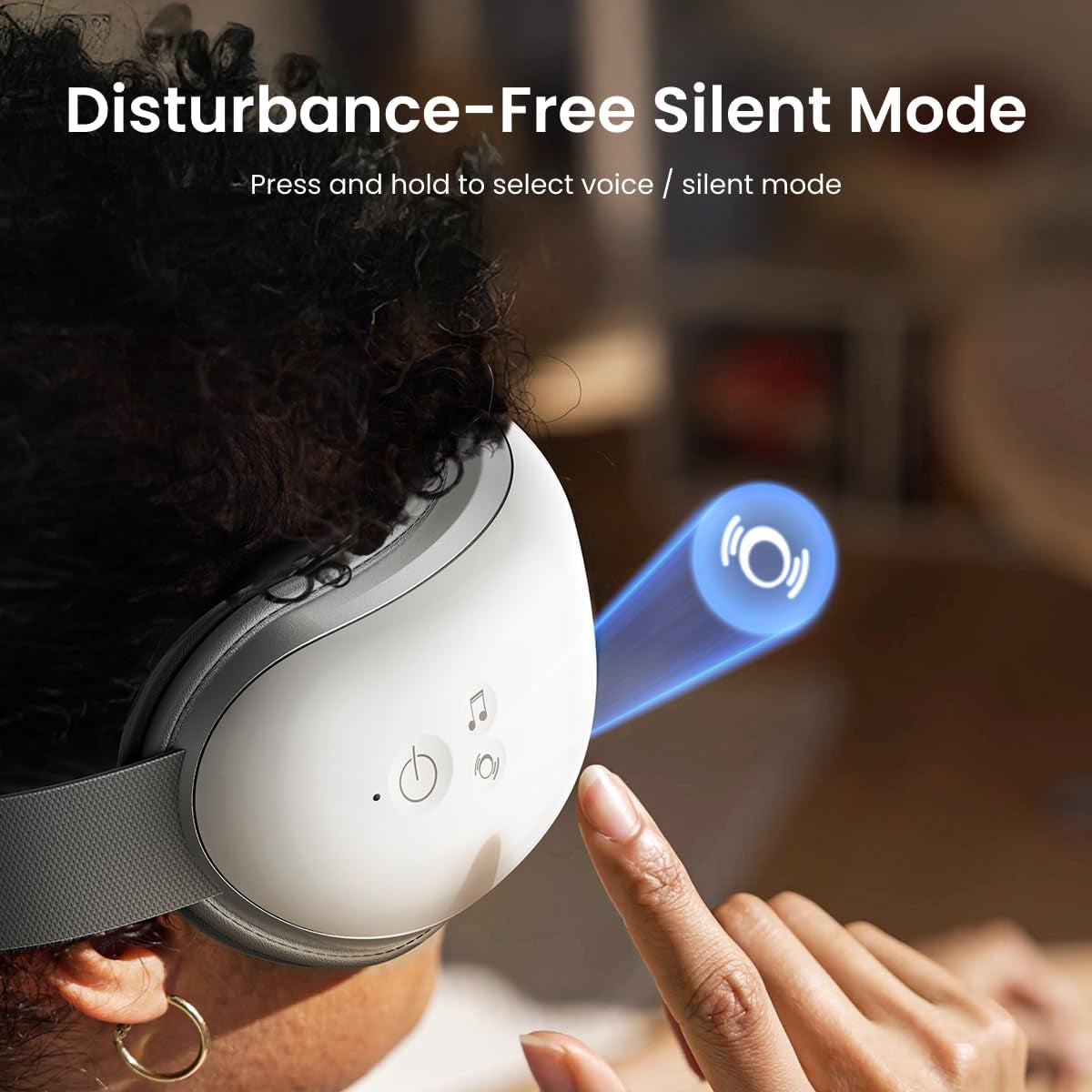 Renpho Eye Massager with Heat & Bluetooth Music, Rechargeable Eye Care Machine with 5 Modes With Remote, White