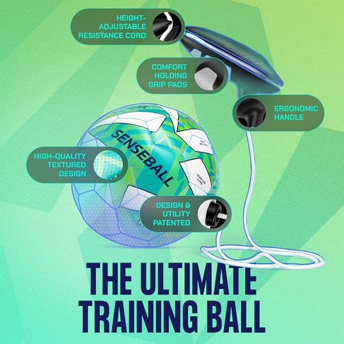 Senseball Football Kick Trainer Pro-Level - Size 2 Ball (Green)