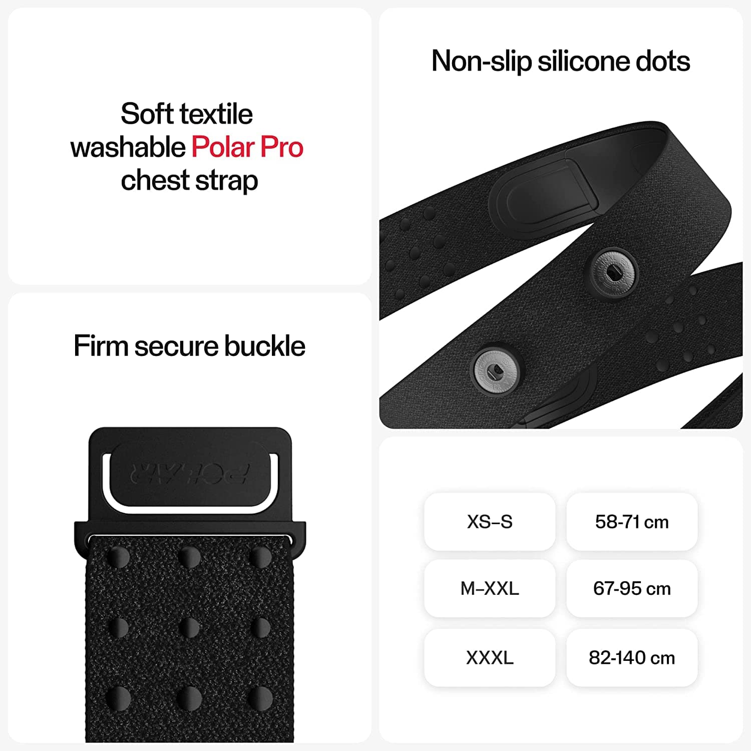 Polar H10 Heart Rate Monitor Chest Strap - ANT + Bluetooth, Waterproof HR Sensor for Men and Women - Athletix.ae