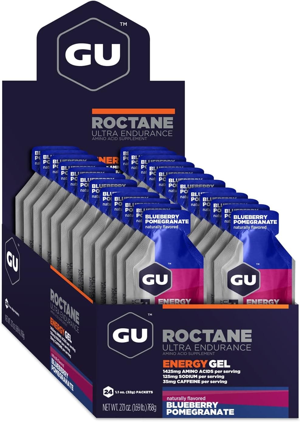 GU Energy Roctane Ultra Endurance Energy Gel, 24-Count (24-COUNT) - Athletix.ae