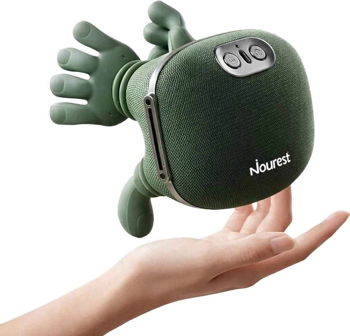 Nourest Neck Massager for Pain Relief Deep Tissue, Shiatsu Massage Pillow with Heat Green