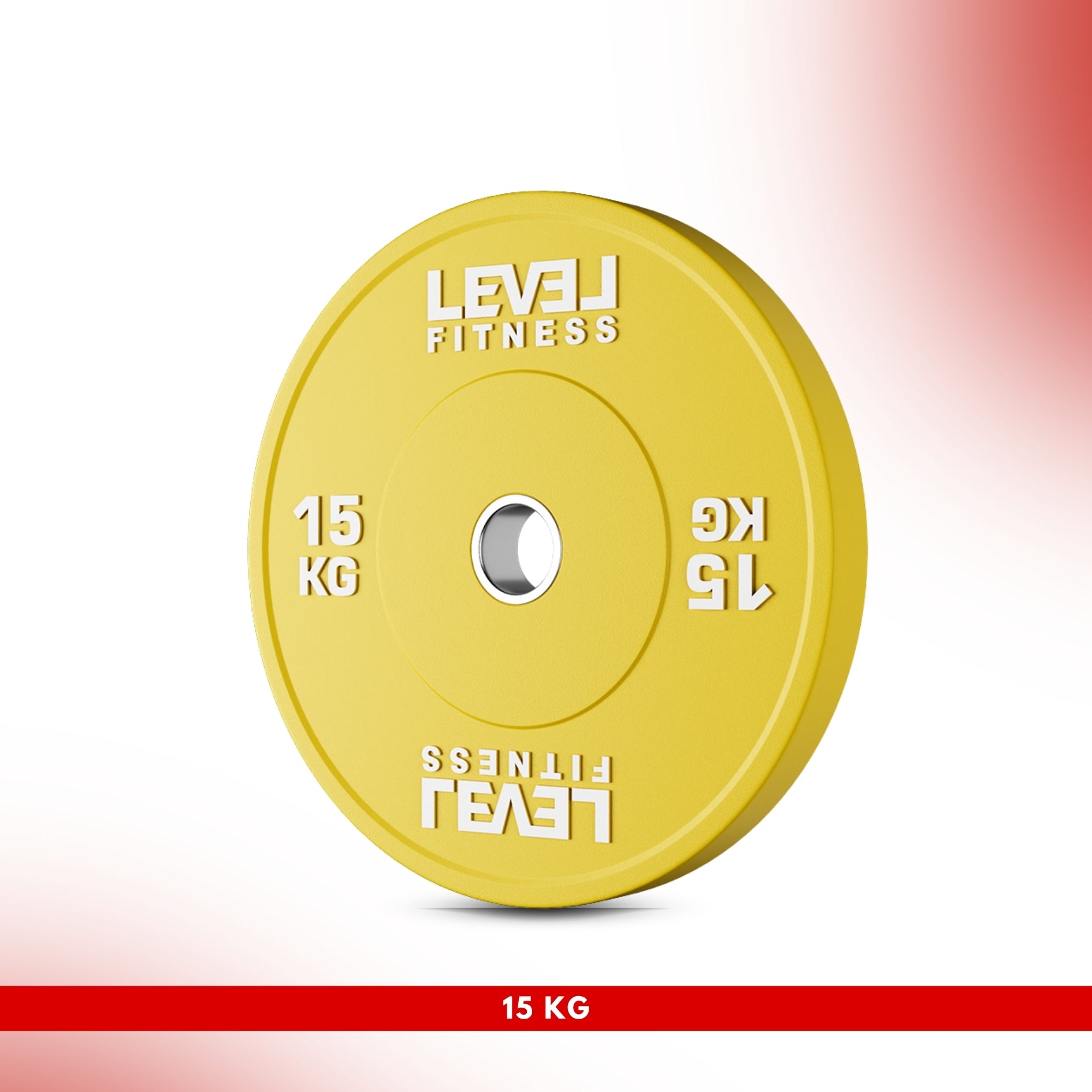 Level Fitness Color Bumper Plates 5 Kg to 25 Kg 15 KG