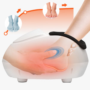 Renpho Foot Massager Machine with Heat, Shiatsu Massager Deep Kneading Therapy White
