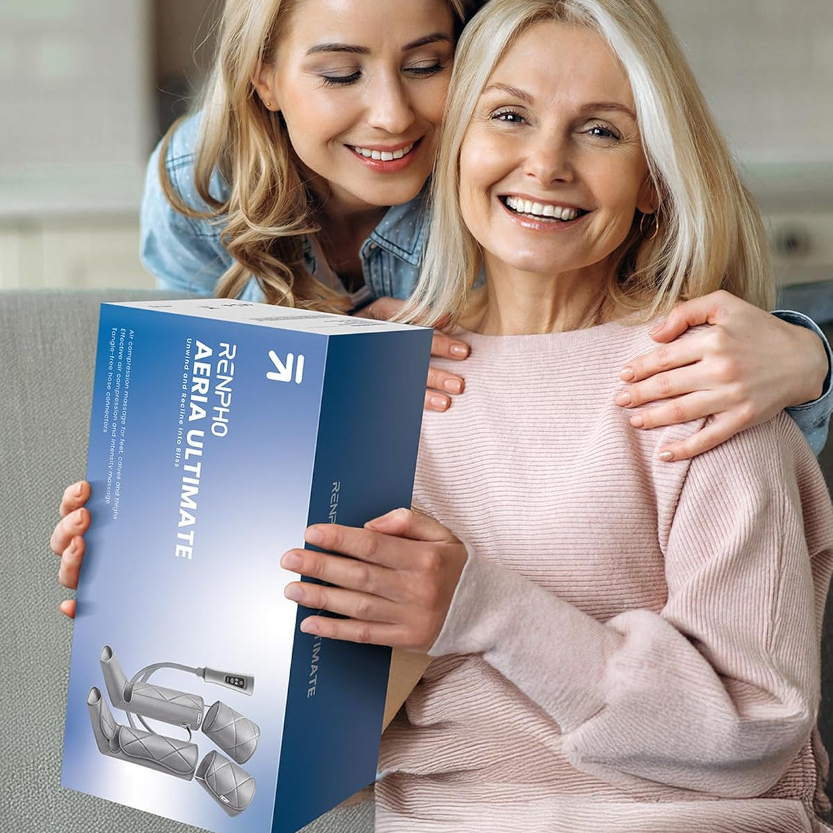 Renpho Leg Massager for Circulation and Relaxation, Calf Feet Thigh Massage with 6 Modes 4 Intensities