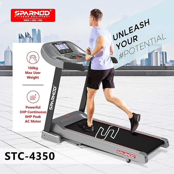 Sparnod Fitness, AC Motorised Treadmill, STC-4350