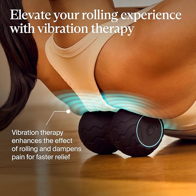 Theragun, Wave Duo, Vibrating Roller Massage Ball, Black