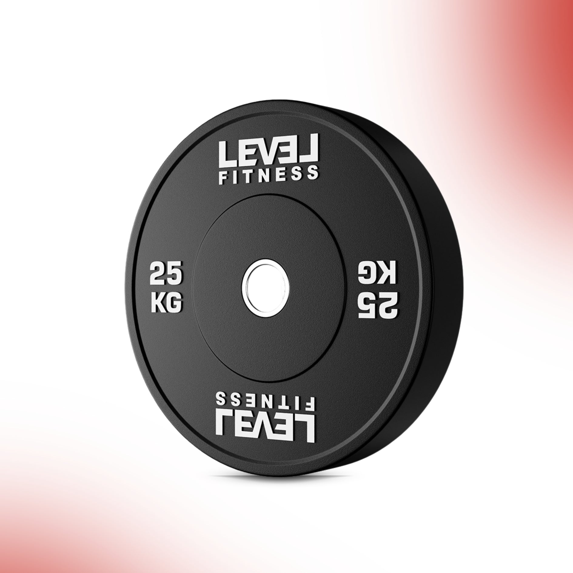 Level Fitness Black Rubber Olympic Bumper Plates - 5 to 25 KG | Per Piece 25 kg