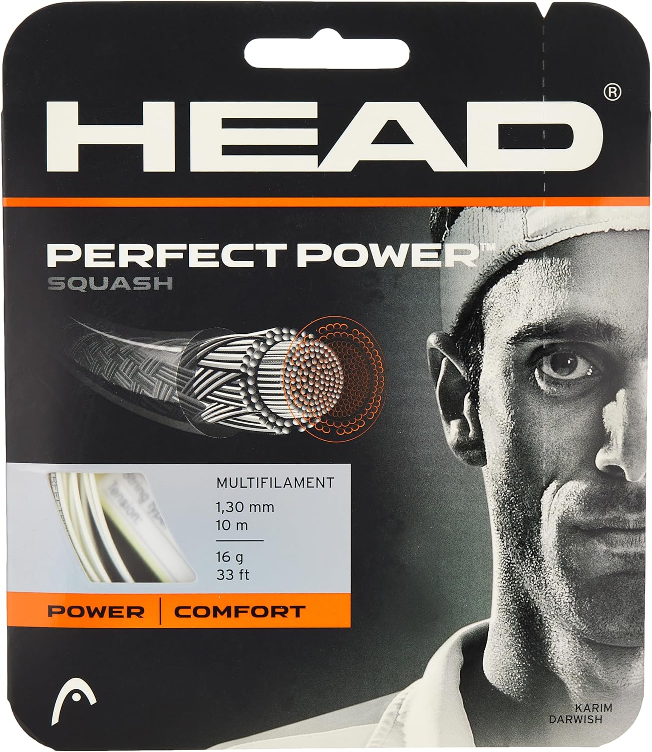 Head Perfect Power Squash - String, White