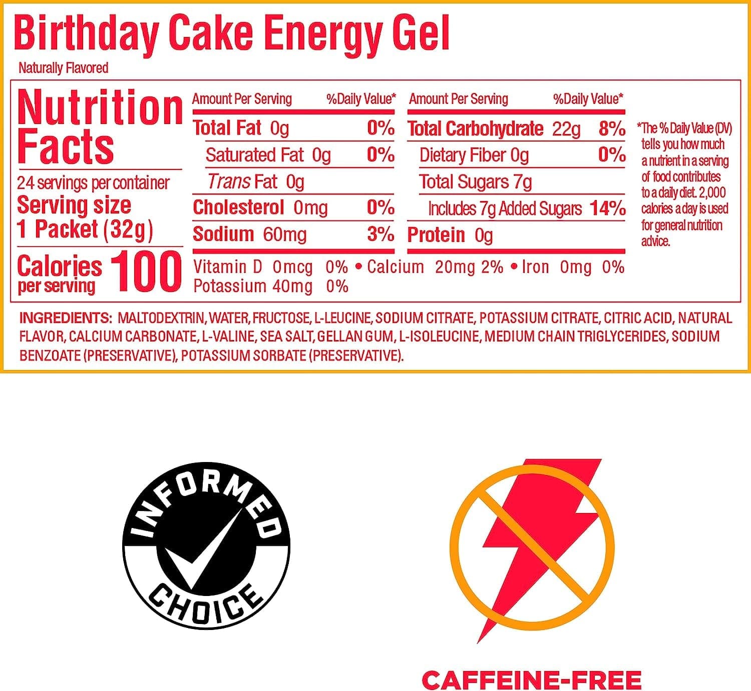 GU Energy Original Sports Nutrition Energy Gel (Birthday Cake, 24 Count) - Athletix.ae