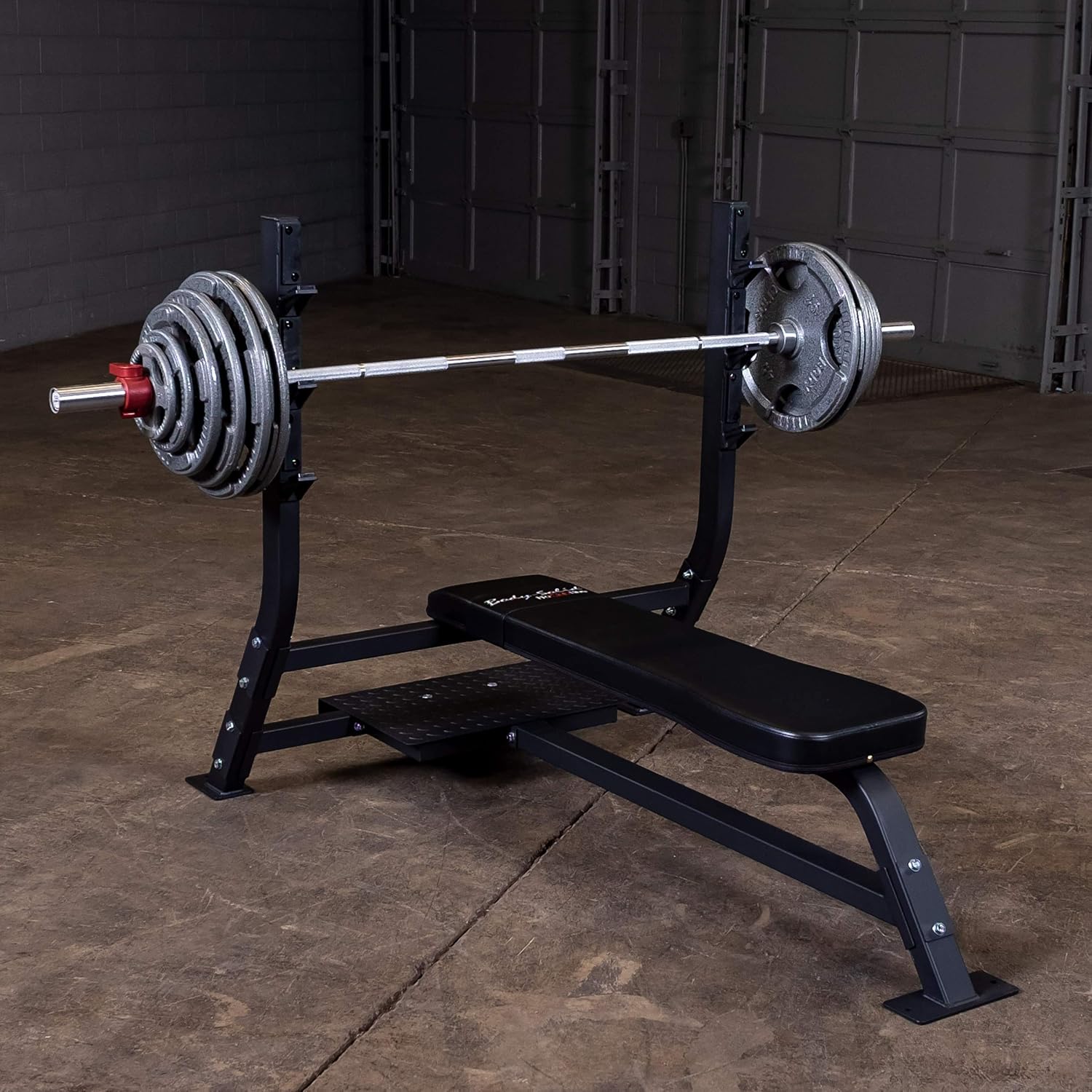 Body Solid SOFB250 Flat Olympic Bench – Commercial Chest Press Station