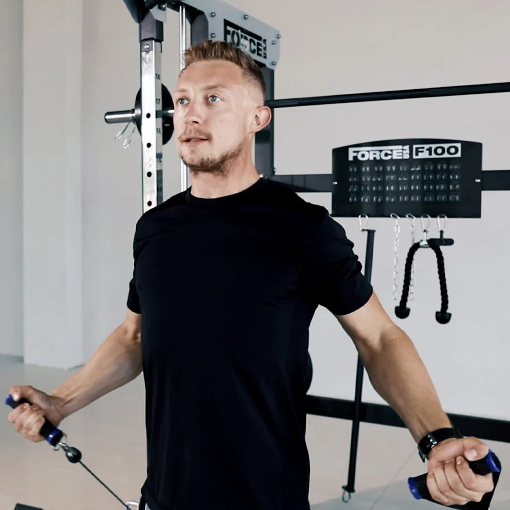 Force USA F100 All-In-One Trainer Pin Loaded (Includes 15kg Barbell)