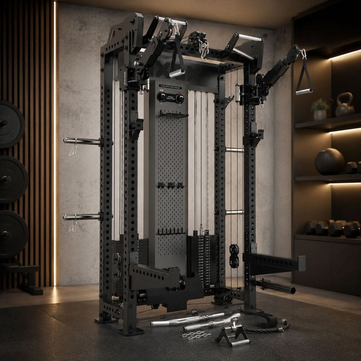 Axox Fitness R5 Pro Functional Trainer with Adjustable Bench – Dual 90KG Weight Stacks