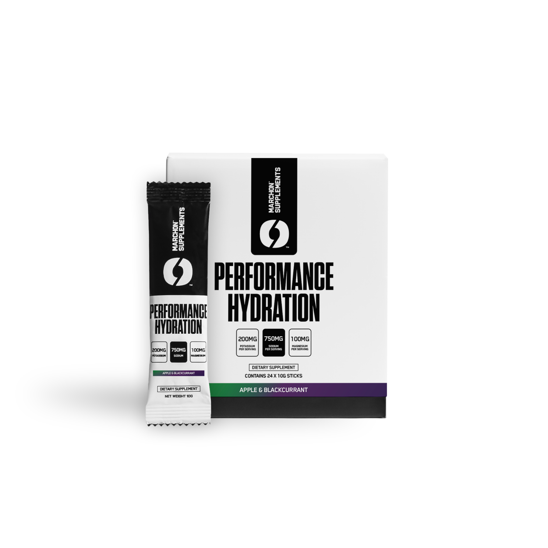 MARCHON Performance Hydration Electrolyte Sachets Apple & Blackcurrant