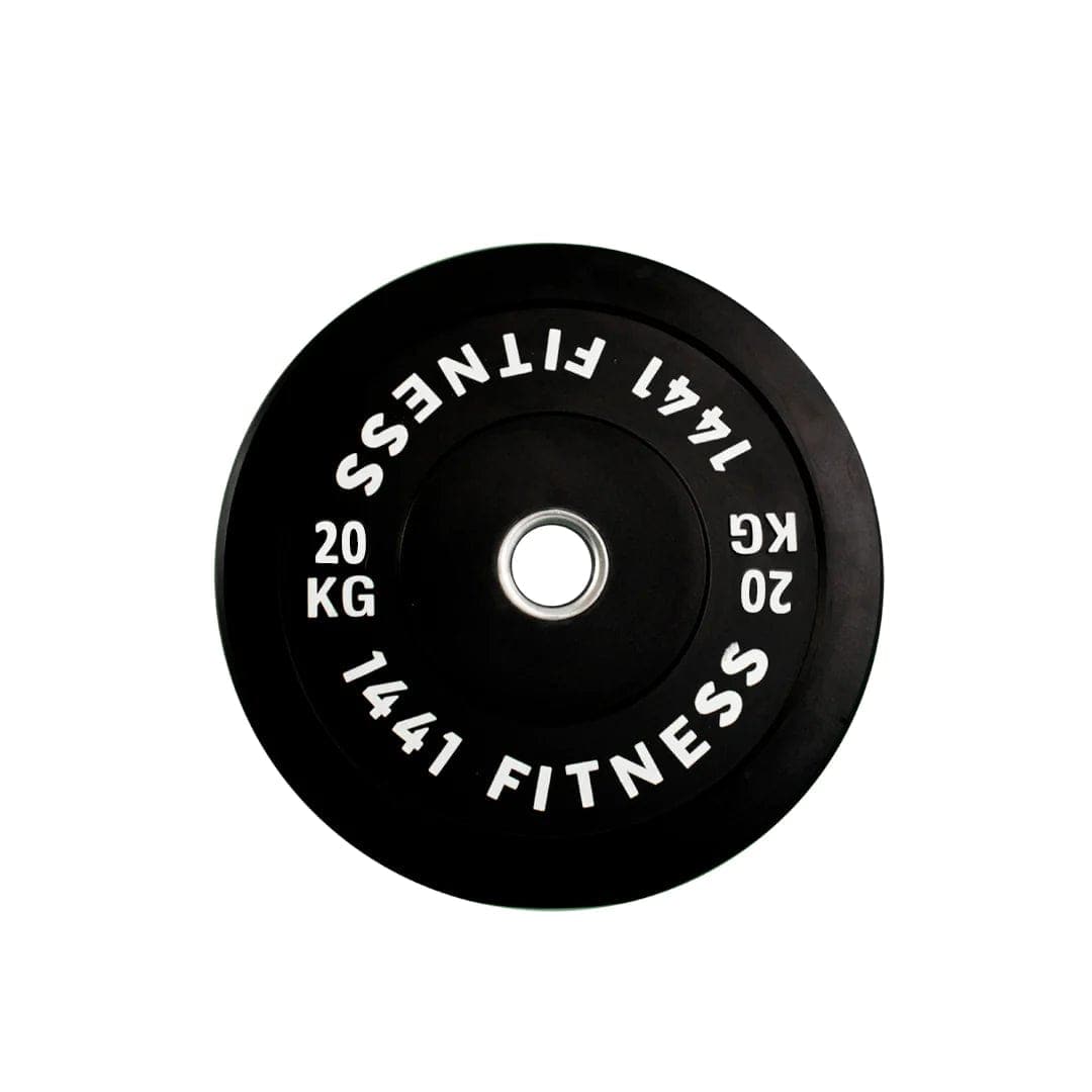 Combo 1441 Fitness 7 Ft Olympic Bar with Rubber Bumper Plates - 120 KG Set - Athletix.ae