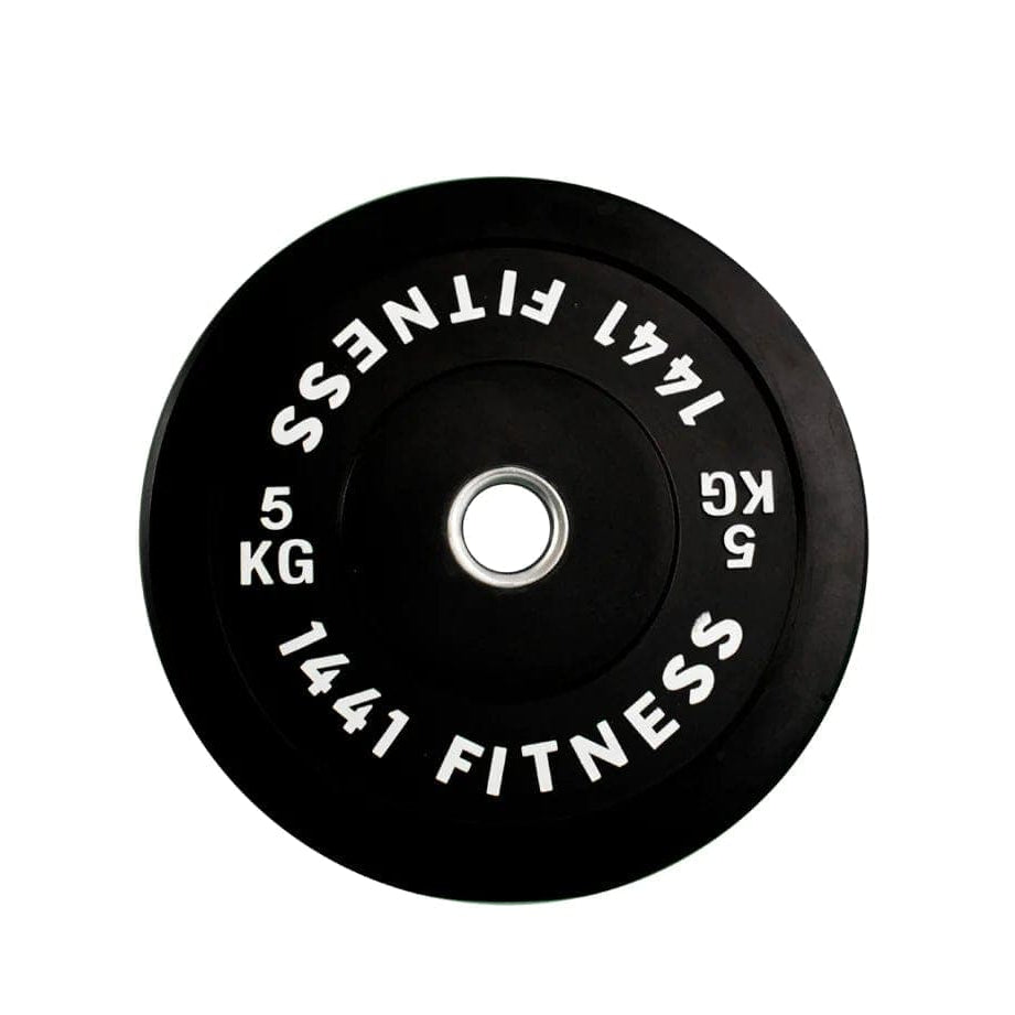 Combo 1441 Fitness 7 Ft Olympic Bar with Rubber Bumper Plates - 120 KG Set