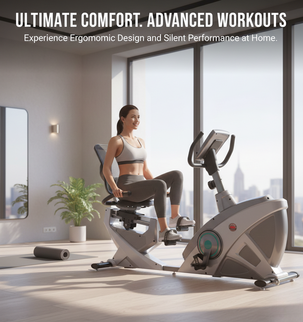 MF Recumbent Exercise Bike BXZ-305R 15-Level Resistance 120kg