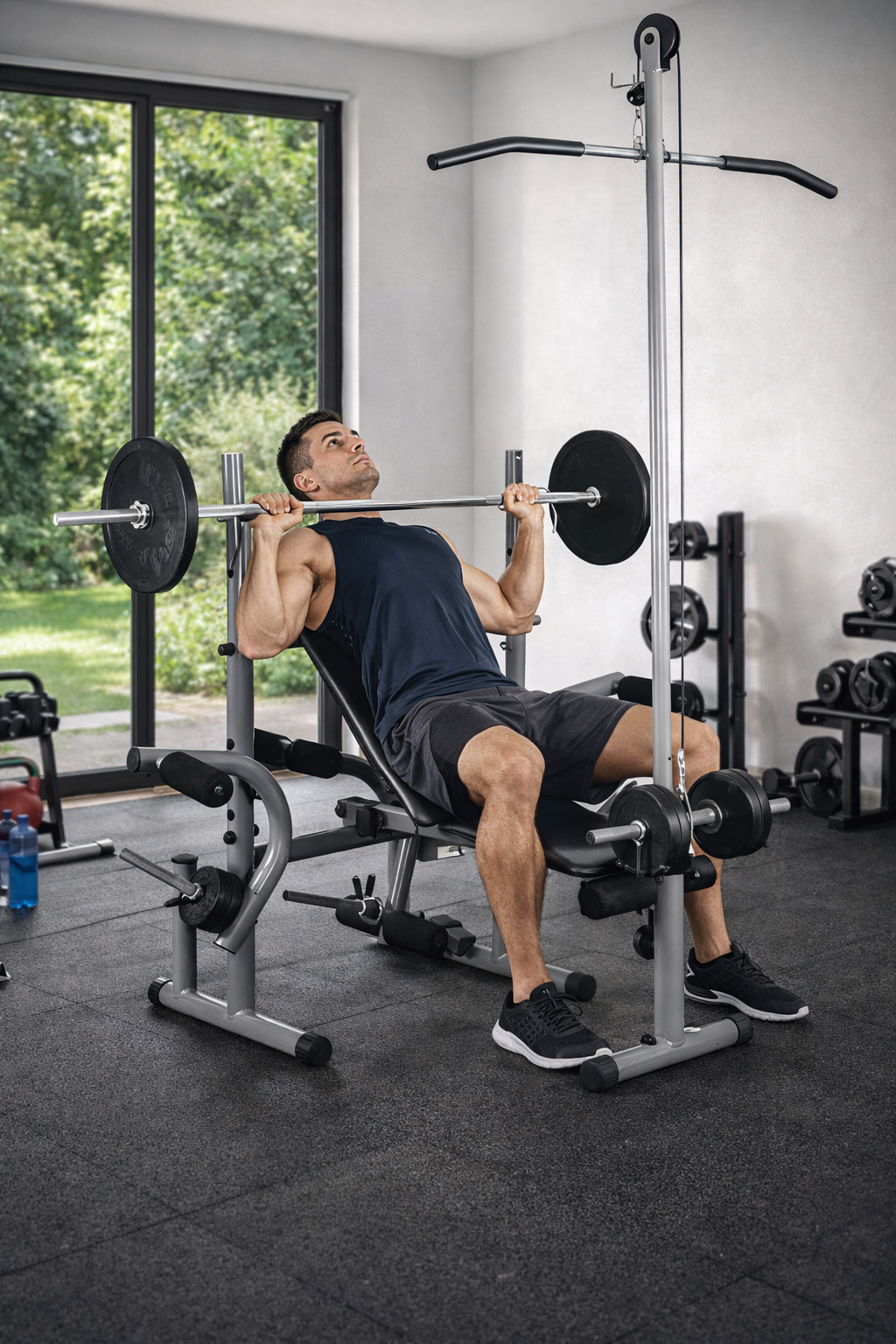 MF Weight Bench with Pull-Up Bar BXZ-400DA Bench Press Station