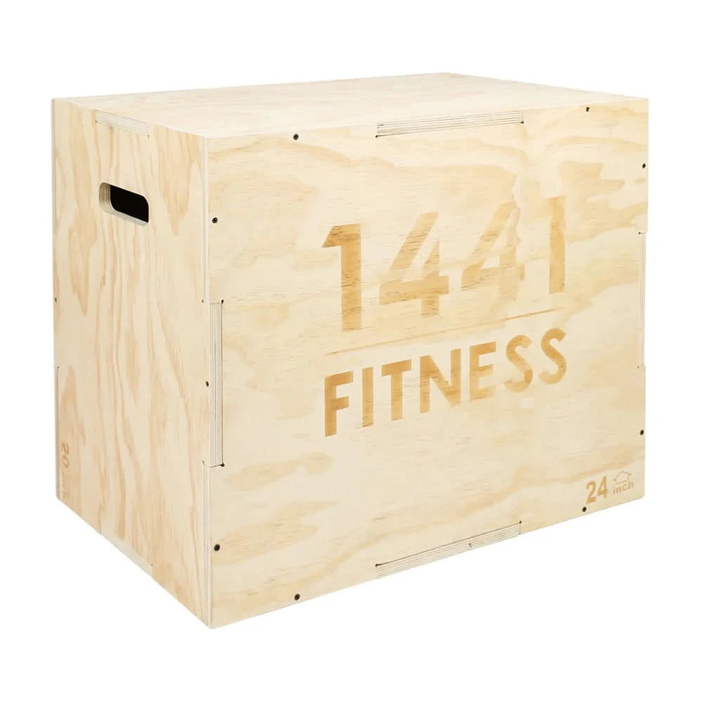 1441 Fitness 3 in 1 Wooden Plyo Box – 24 × 30 × 20 Inches