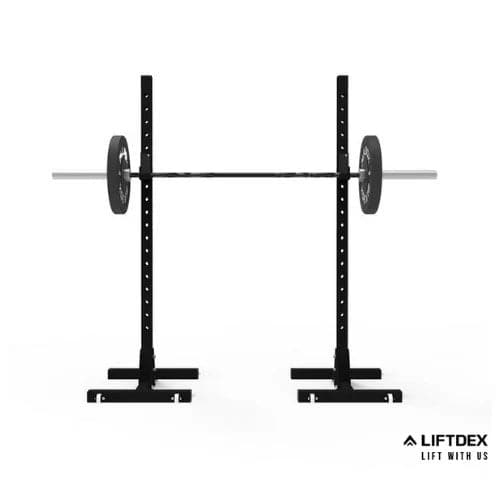 Combo Deal | Liftdex Batman Stand + 80 KG 3D Rubber Bumper Plate Set - Athletix.ae