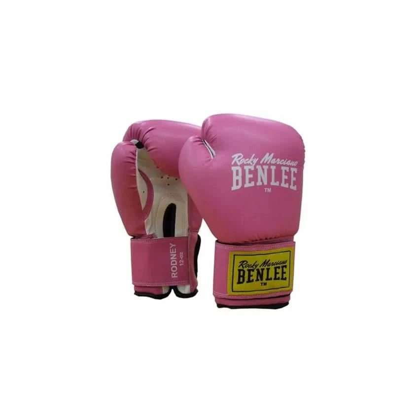 Benlee Rodney Leather Boxing Gloves, 10Oz, Pink/White