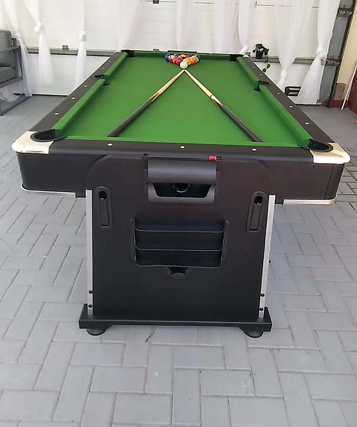 MF 4-in-1 Multi-Game Table Pool Air Hockey Table Tennis MF-4084 Black frame Green cloth