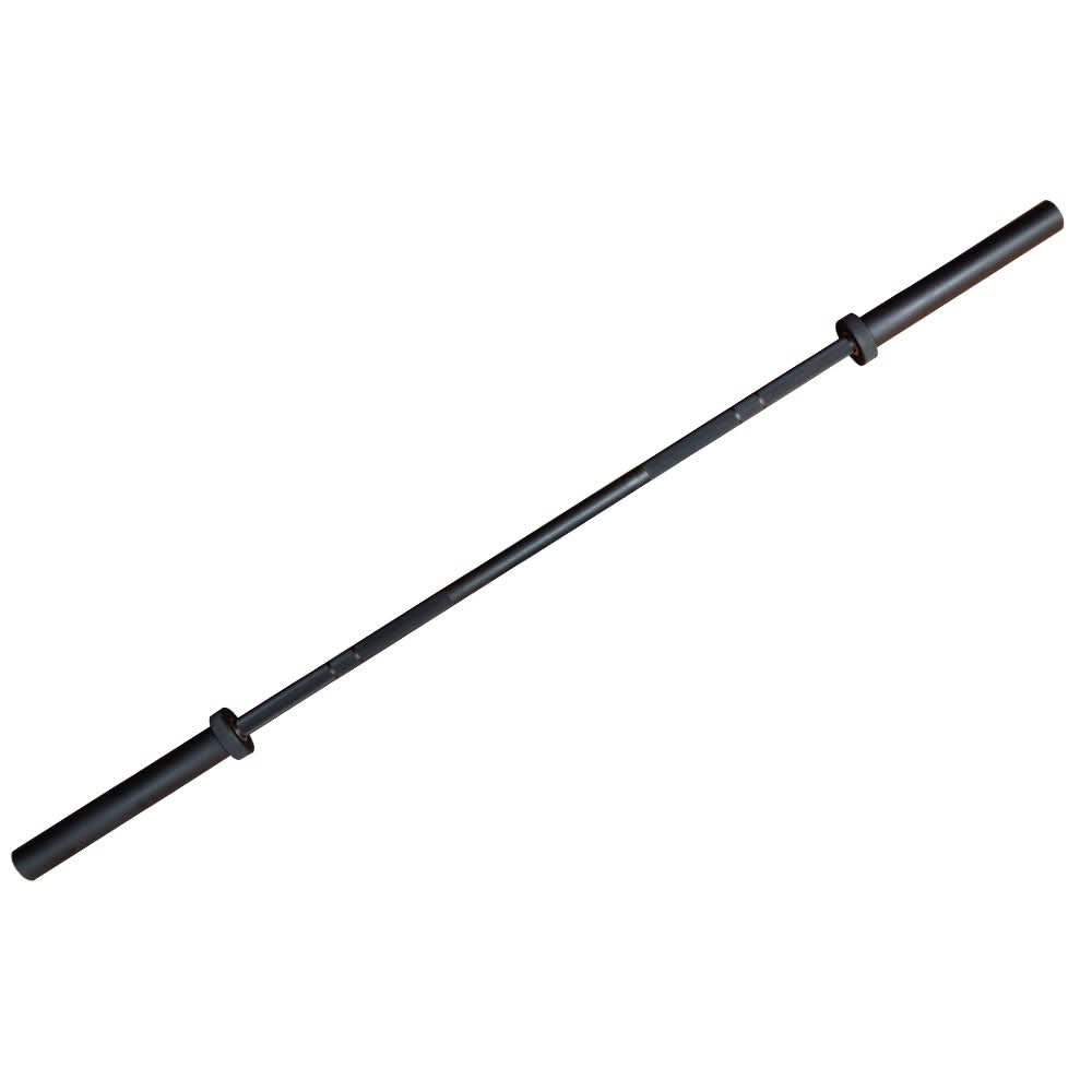 7 Ft Olympic Barbell with Spring Collars - Black 