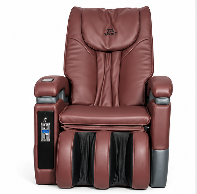 TA Sport Coin-Operated Massage Chair TS-836, Burgundy