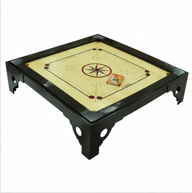TA Sport Carrom Board 42 x 42 in with Wooden Stand