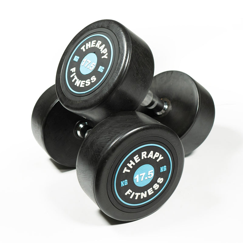 DS Round Rubber Dumbbells - 2.5Kg to 30 Kg 17.5 KG