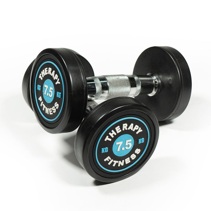 DS Round Rubber Dumbbells - 2.5Kg to 30 Kg 7.5 KG