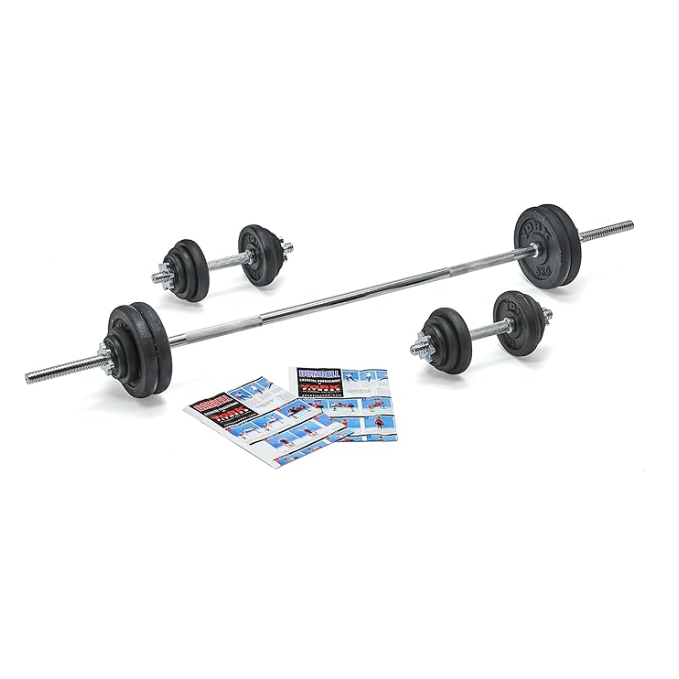 York, Dumbbell Set 50 Kg Cast Iorn, 2435, Silver/Black