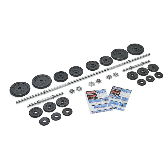 York, Dumbbell Set 50 Kg Cast Iorn, 2435, Silver/Black