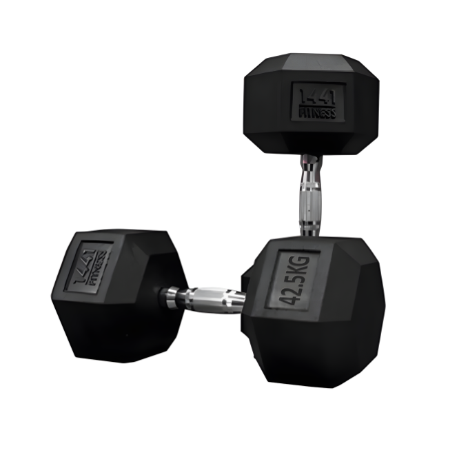 Ta Sports, Rubber Hex Dumbbell Pair 42.5Kg
