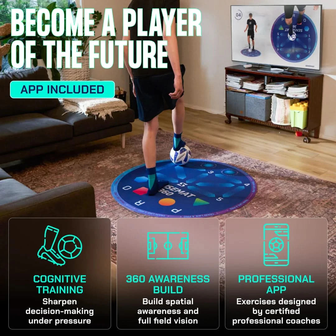 SenseMat 360 - Pro-Level Cognitive & Footwork Soccer Training Mat