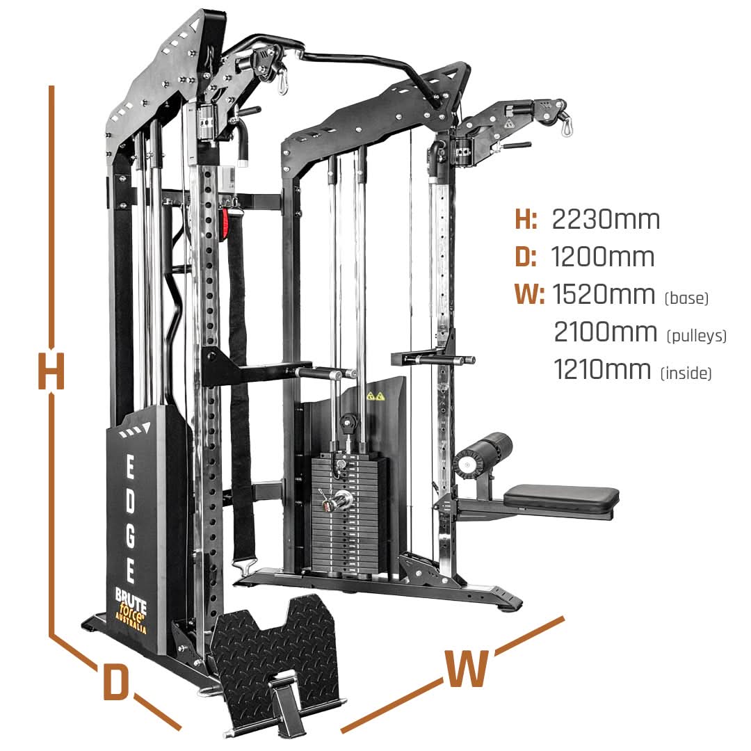 BruteForce EDGE Functional Trainer – Space‑Saving Home Gym System