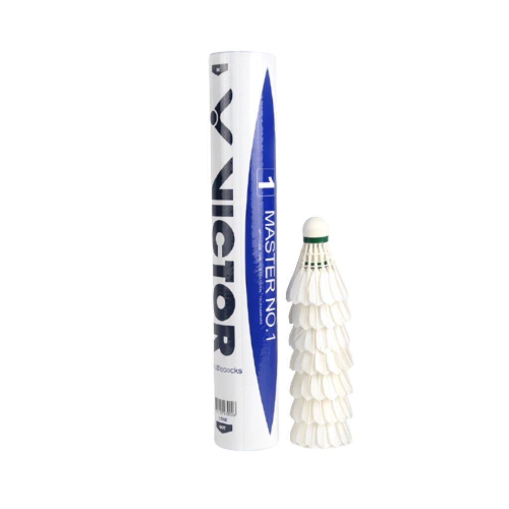 Victor Master No. 1 Badminton Shuttlecocks – Speed 77 (Dozen)