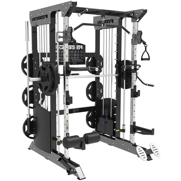 Force USA F100 All-In-One Trainer – Pin-Loaded Multi-Gym System + 15 kg Olympic Bar