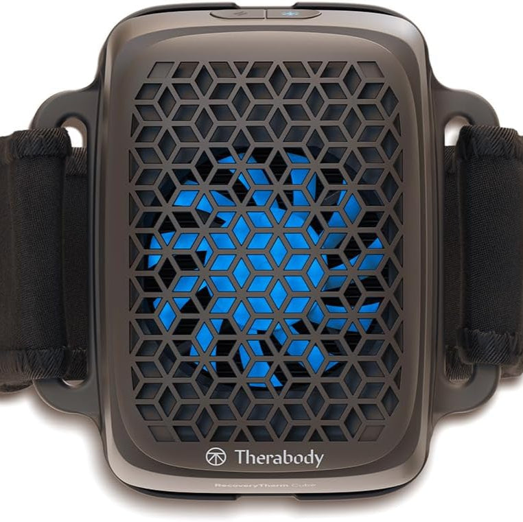 Therabody RecoveryTherm Cube Instant Heat, Cold & Contrast Therapy, Black/Blue