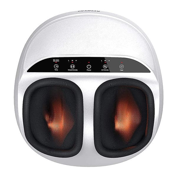 Renpho Foot Massager Machine with Heat, Shiatsu Massager Deep Kneading Therapy White